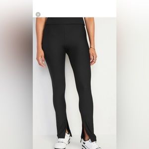 Powersoft ribbed leggings with split hem - plus size